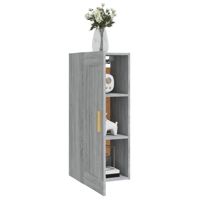 Armadietto a Muro Grigio Sonoma 35x34x90cm in Legno Multistrato 817451