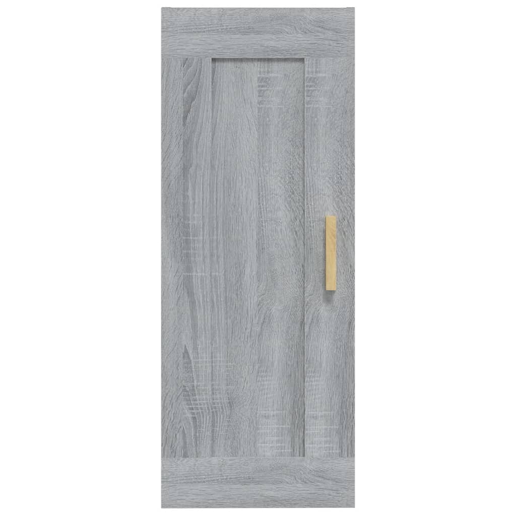 Armadietto a Muro Grigio Sonoma 35x34x90cm in Legno Multistrato 817451