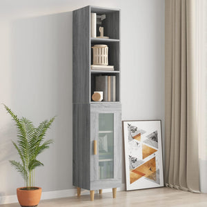 Pensile Grigio Sonoma 34,5x32,5x90 cm Legno Multistrato 817457