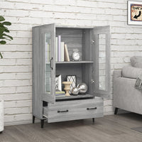 Credenza Grigio Sonoma 70x31x115 cm in Legno Multistrato cod mxl 65635