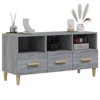 Mobile TV Grigio Sonoma 102x36x50 cm in Legno Multistrato cod mxl 14460