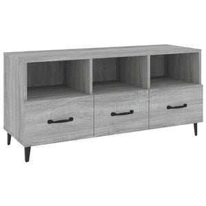 Mobile TV Grigio Sonoma 102x35x50 cm in Legno Multistrato 817499