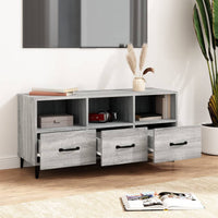 Mobile TV Grigio Sonoma 102x35x50 cm in Legno Multistrato 817499