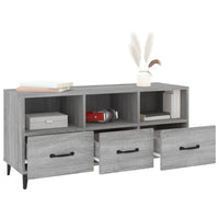 Mobile TV Grigio Sonoma 102x35x50 cm in Legno Multistrato 817499