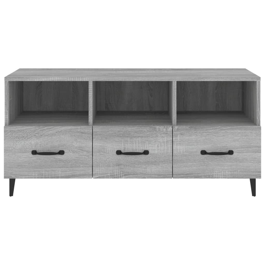 Mobile TV Grigio Sonoma 102x35x50 cm in Legno Multistrato 817499