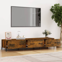 Mobile TV Rovere Fumo 150x34,5x30 cm in Legno Multistrato 817510
