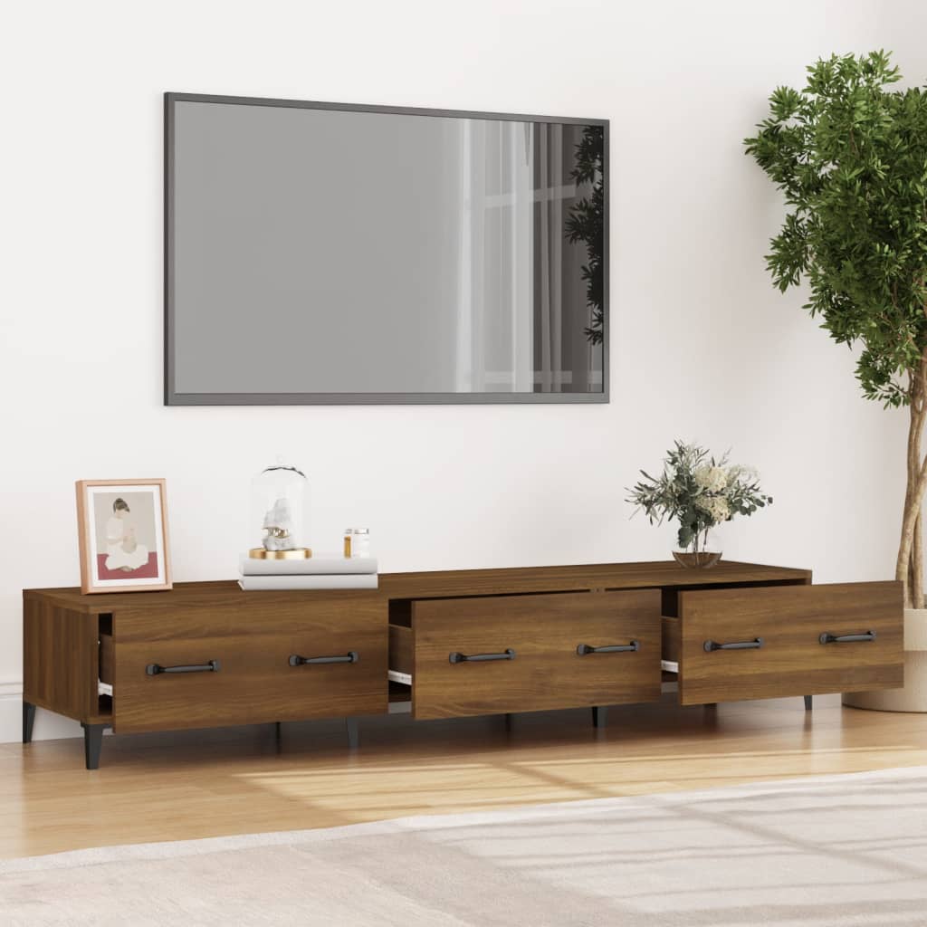 Mobile TV-Credenza per TV-Console TV Rovere Marrone 150x34,5x30 cm in Legno Multistrato