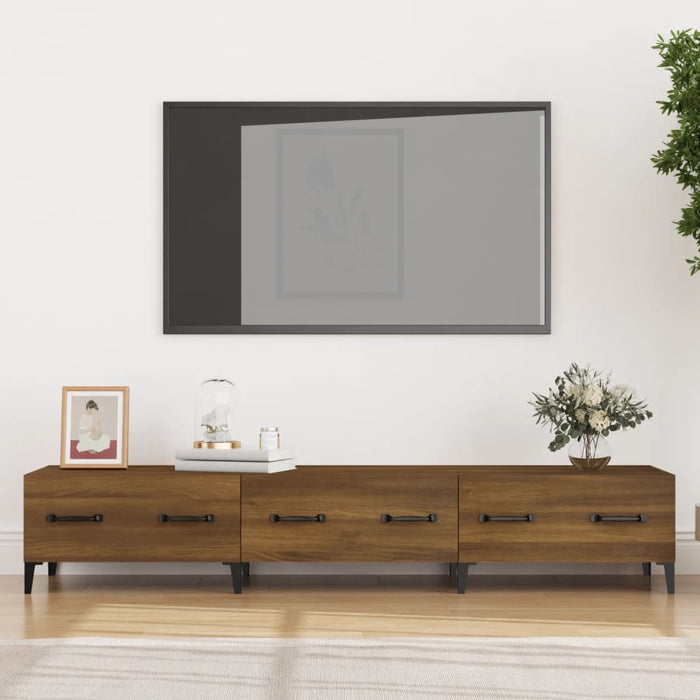 Mobile TV-Credenza per TV-Console TV Rovere Marrone 150x34,5x30 cm in Legno Multistrato