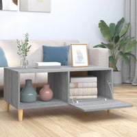 Tavolino Salotto Grigio Sonoma 89,5x50x40 cm Legno Multistrato