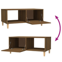 Tavolino Salotto Rovere Marrone 89,5x50x40 cm Legno Multistrato 817515