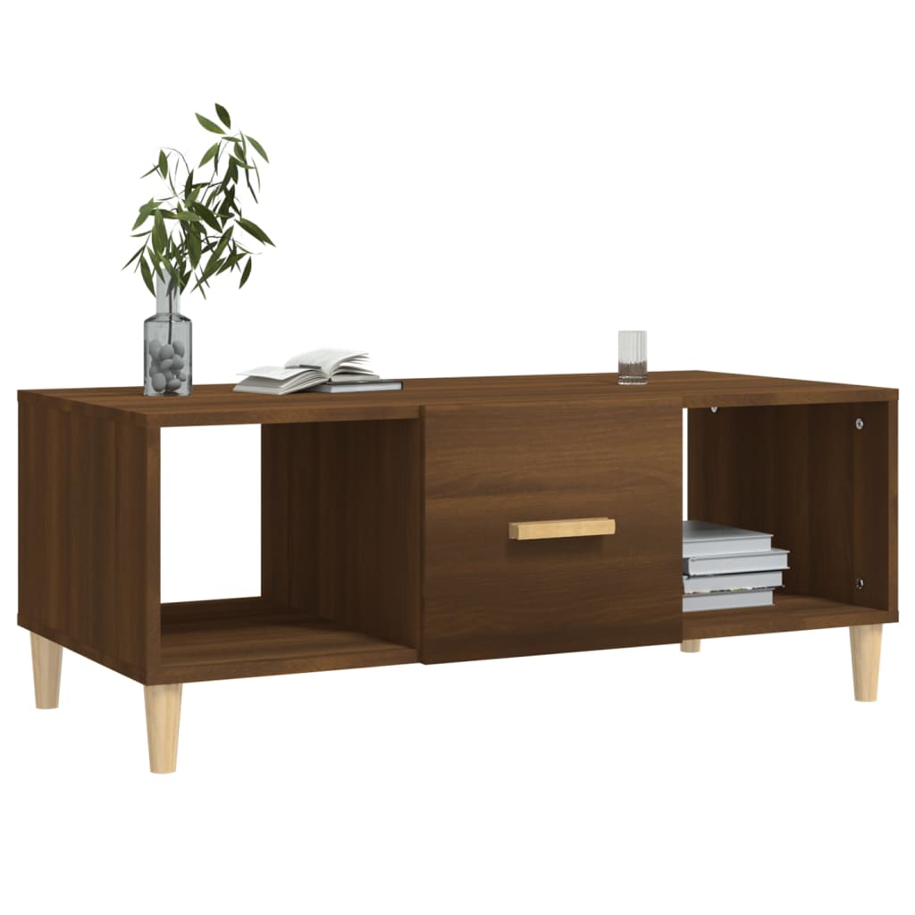Tavolino da CaffÃ¨ Rovere Marrone 102x50x40 cm Legno Multistrato cod mxl 26057