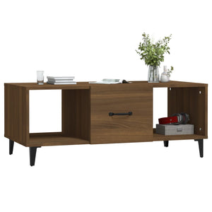 Tavolino da Caffè Rovere Marrone 102x50x40 cm Legno Multistrato 817530