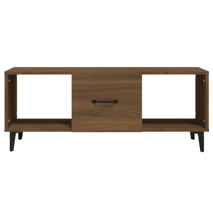 Tavolino da Caffè Rovere Marrone 102x50x40 cm Legno Multistrato 817530