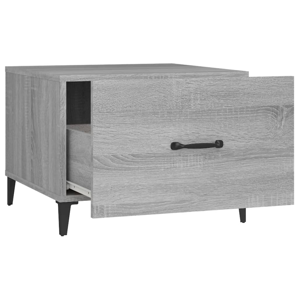 Tavolino da Salotto-Tavolino da soggiorno Gambe in Metallo Grigio Sonoma 50x50x40 cm