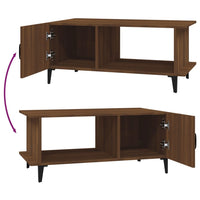 Tavolino da Salotto-Tavolino da soggiorno-Tavolo Rovere Marrone 90x50x40cm Legno Multistrato 464475