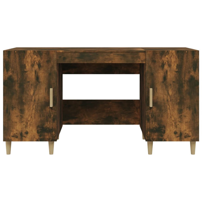 Scrivania Rovere Fumo 140x50x75 cm in Legno Multistrato 817549