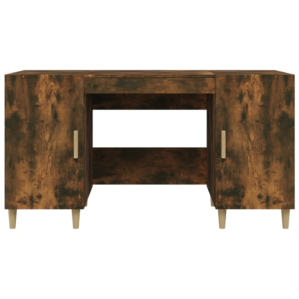 Scrivania Rovere Fumo 140x50x75 cm in Legno Multistrato cod mxl 69812