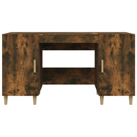 Scrivania Rovere Fumo 140x50x75 cm in Legno Multistrato cod mxl 69812