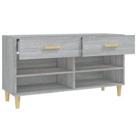 Scarpiera Grigio Sonoma 102x35x55 cm in Legno Multistrato 817568