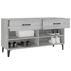 Scarpiera Grigio Sonoma 102x35x55 cm in Legno Multistrato cod mxl 37628