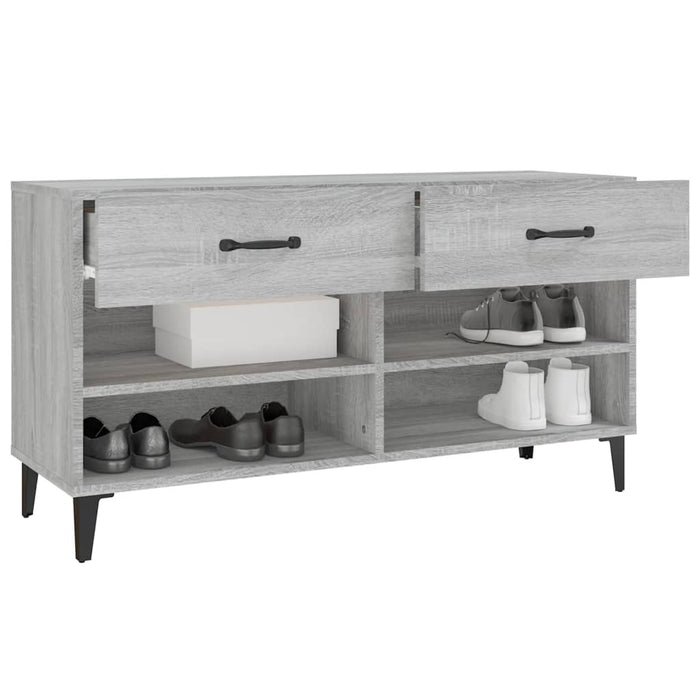 Scarpiera Grigio Sonoma 102x35x55 cm in Legno Multistrato cod mxl 37628