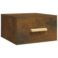 Comodini a Muro 2 pz-Set di 2 Tavolino da notte Rovere Fumo 35x35x20 cm 994316