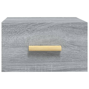 Comodino a Muro Grigio Sonoma 35x35x20 cm 817575