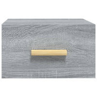 Comodino a Muro-Tavolino da notte sospeso Grigio Sonoma 35x35x20 cm 622402