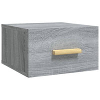 Comodini a Muro 2 pz-Set di 2 Tavolino da notte Grigio Sonoma 35x35x20 cm 261251