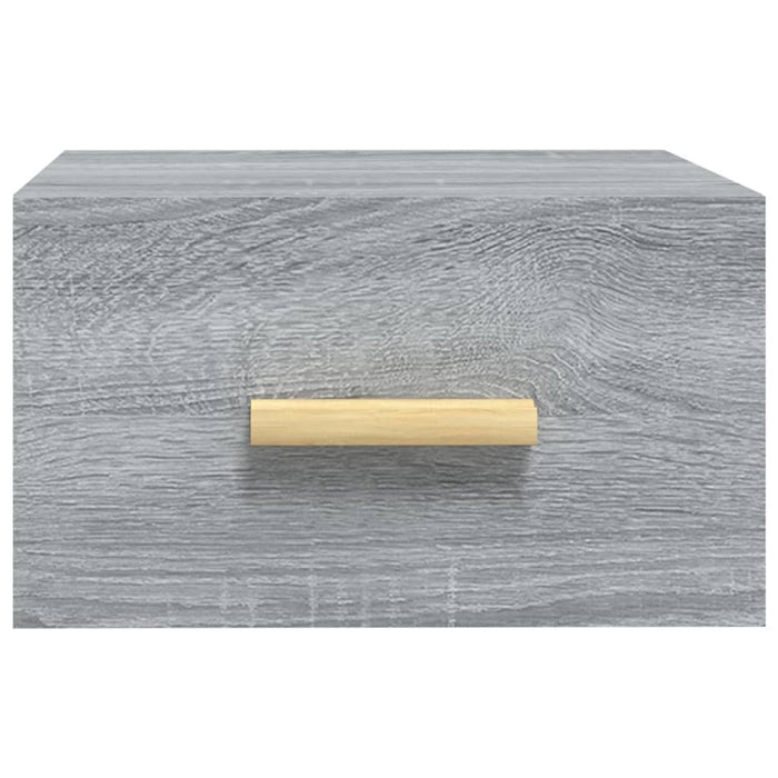 Comodini a Muro 2 pz-Set di 2 Tavolino da notte Grigio Sonoma 35x35x20 cm 261251