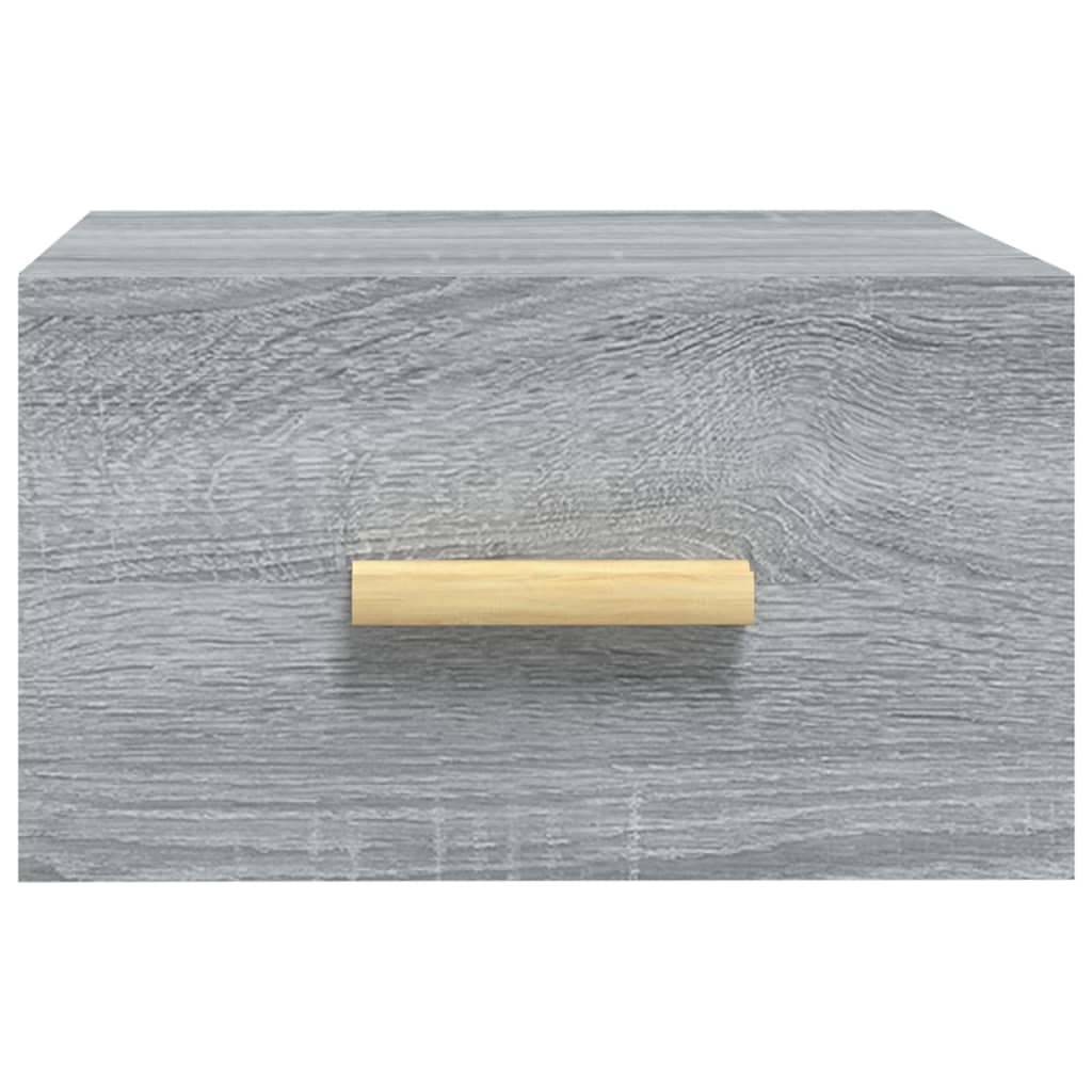 Comodini a Muro 2 pz Grigio Sonoma 35x35x20 cm 817576