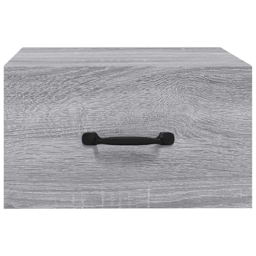 Comodini a Muro 2 pz-Set di 2 Tavolino da notte Grigio Sonoma 35x35x20 cm 474200