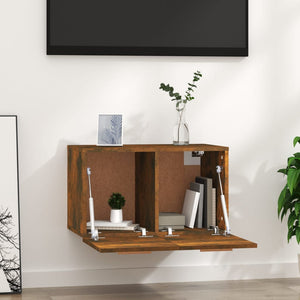 Mobile a Parete Rovere Fumo 60x36,5x35 cm in Legno Multistrato 817597