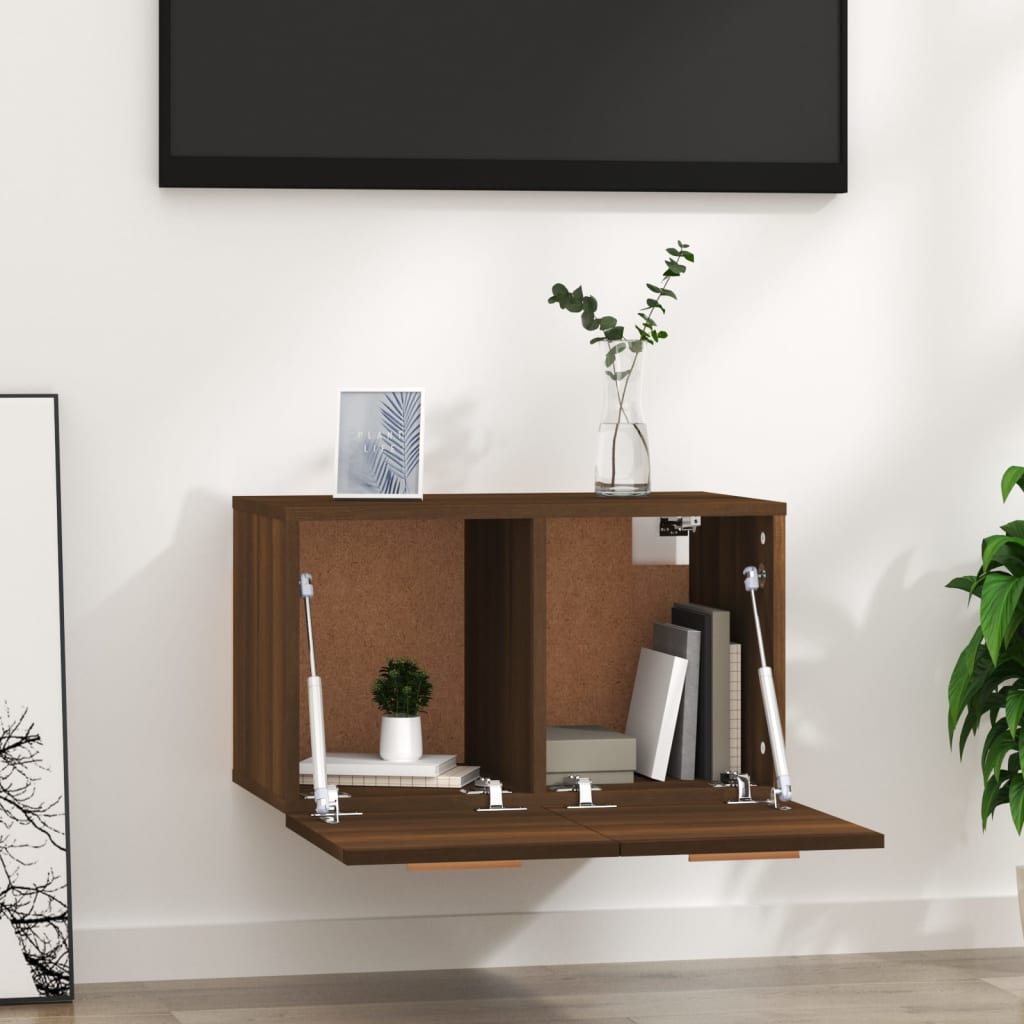 Mobile a Parete Rovere Marrone 60x36,5x35 cm Legno Multistrato 817599