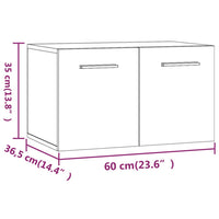 Mobile a Parete Rovere Marrone 60x36,5x35 cm Legno Multistrato 817599