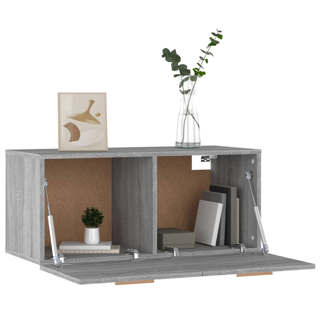Mobile Parete Grigio Sonoma 80x35x36,5 cm in Legno Multistrato 817604