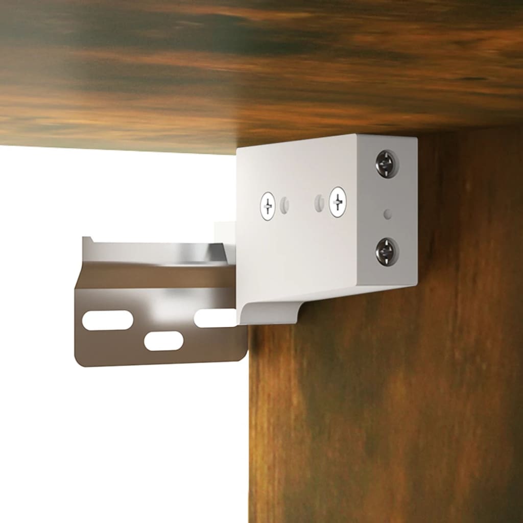 Armadietto a specchio con LED 76 x 15 x 55 cm rovere affumicato 02_0006662