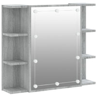 Mobile da bagno con mobile a specchio con LED 70 x 16,5 x 60 cm grigio 02_0006677
