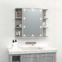 Mobile a Specchio con LED-Armadietto a Specchio Grigio Sonoma 70x16,5x60 cm