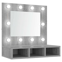 Mobile a Specchio con LED Grigio Sonoma 60x31,5x62 cm cod mxl 78127