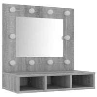 Armadietto a specchio con LED 60 x 31,5 x 62 cm grigio 02_0006676