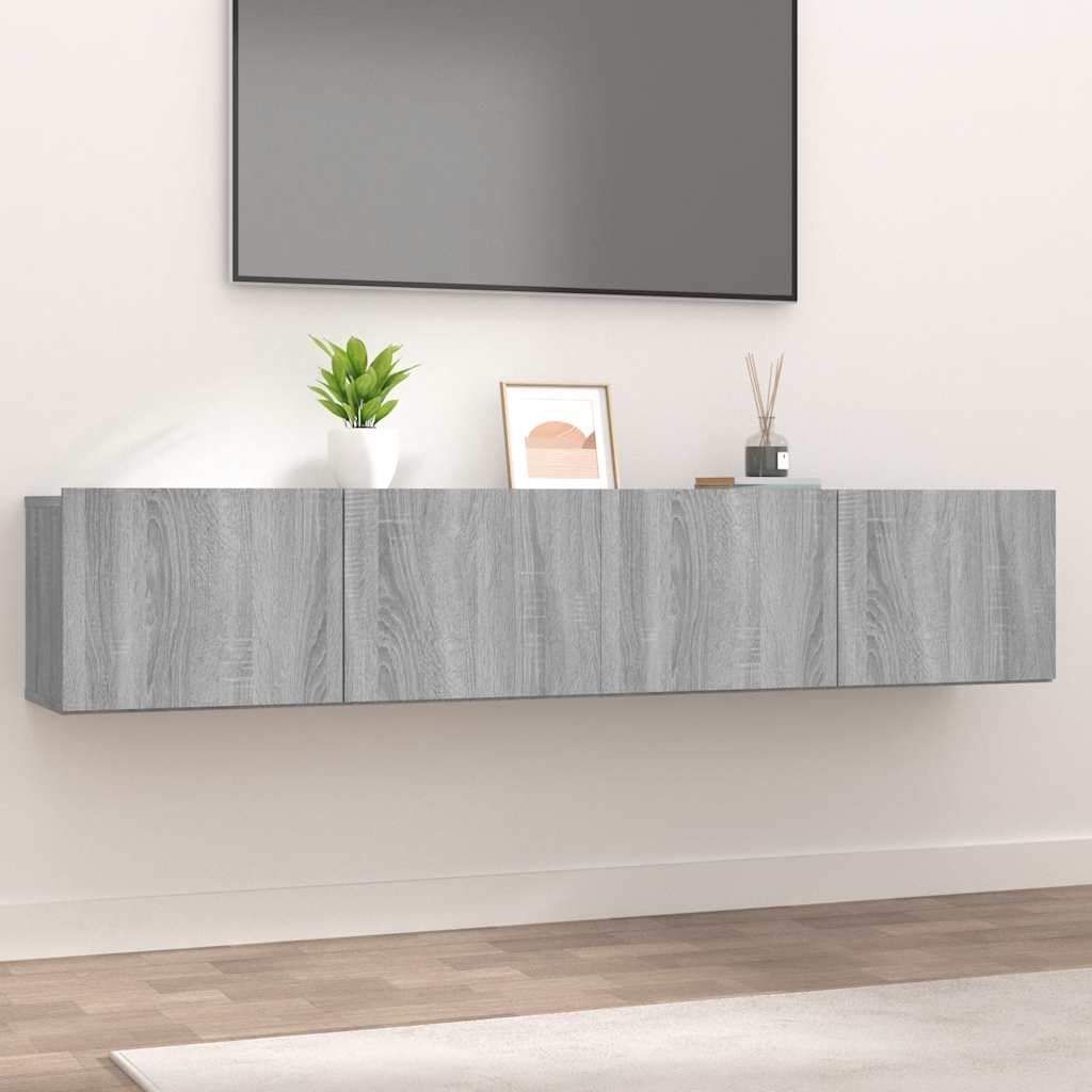 Mobili Porta TV 2pz Grigio Sonoma 80x30x30 in Legno Multistrato cod mxl 20241