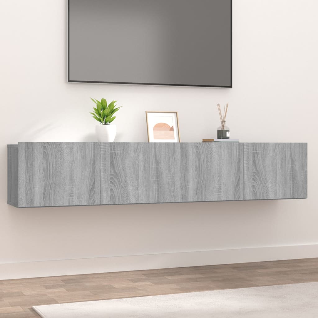 Mobili TV 2pz Grigio Sonoma 80x30x30cm Legno Multistrato 820464
