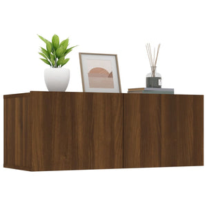 Mobili TV 2 pz Rovere Marrone 80x30x30cm Legno Multistrato 820465
