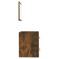 Mobile da Bagno con Specchio-Armadietto a Specchio da Bagno Rovere Fumo 41x38,5x48 cm