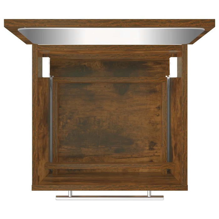 Mobile da Bagno con Specchio Rovere Fumo 41x38,5x48 cm
