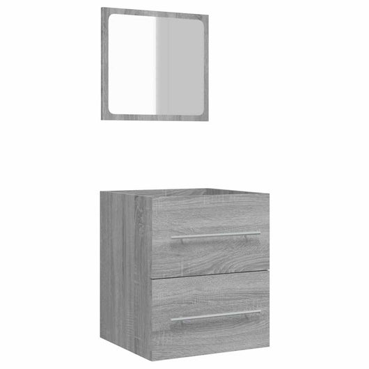 Mobile da Bagno con Specchio-Armadietto a Specchio da Bagno Grigio Sonoma 41x38,5x48 cm