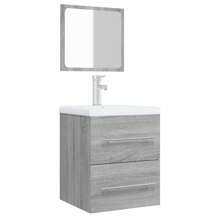 Mobile da Bagno con Specchio Grigio Sonoma 41x38,5x48 cm 820470