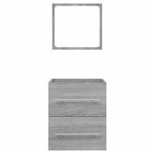 Mobile da Bagno con Specchio Grigio Sonoma 41x38,5x48 cm 820470