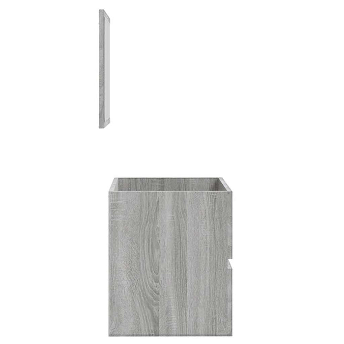 Mobile da Bagno con Specchio Grigio Sonoma in Legno Multistrato 820473